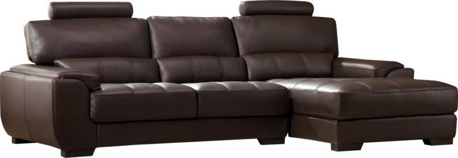 LINEA SOFA Hoekbank van leer METROPOLITAN II bruin hoek rechts L 275 cm x H 94 cm x D 152 cm - Foto 3