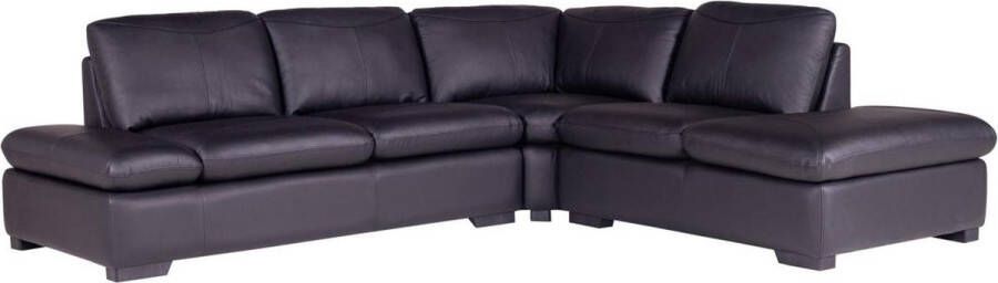 LINEA SOFA Hoekbank van leer ONYX II zwart hoek rechts L 268 cm x H 79 cm x D 231 cm - Foto 4