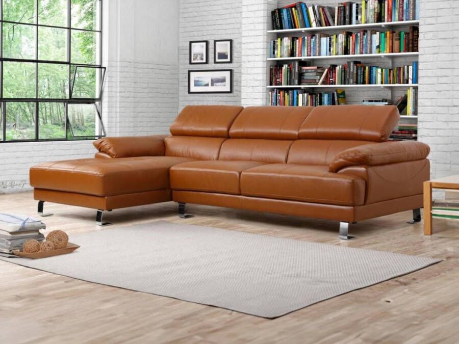 LINEA SOFA Leren hoekbank EXCELSIOR II karamel bruin Hoek links L 265 cm x H 74 cm x D 165 cm - Foto 1