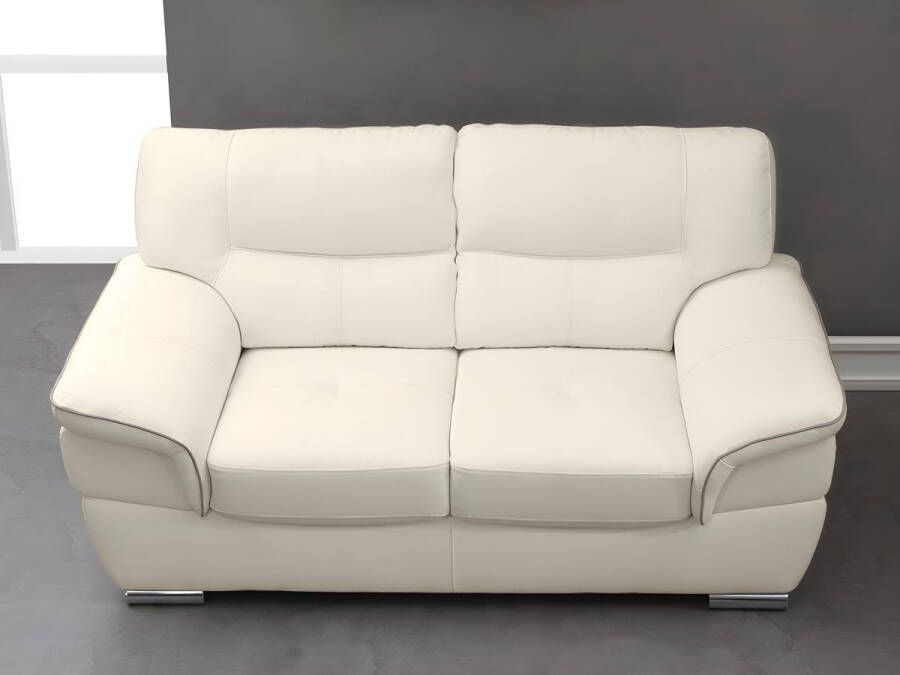 LINEA SOFA Tweezitsbank van leer THIBAULT ivoor L 168 cm x H 87 cm x D 93 cm