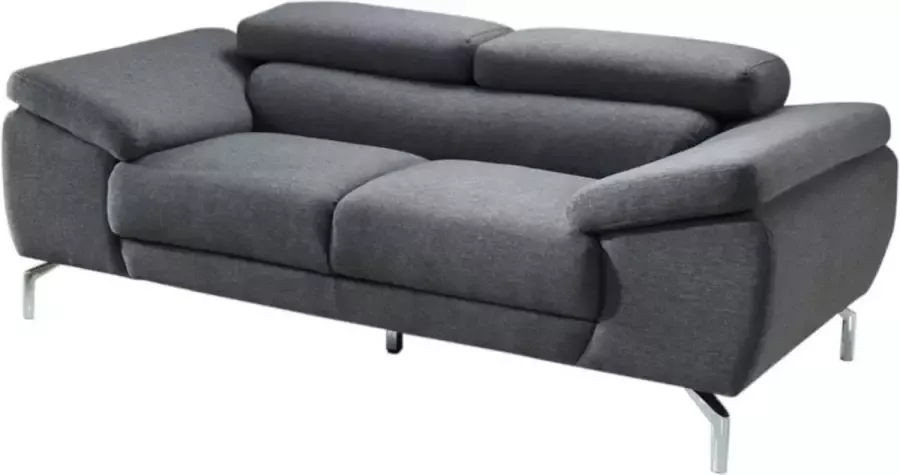 Vente-unique Tweezitsbank van stof GRETEL grijs L 177 cm x H 73 cm x D 109 cm - Foto 4