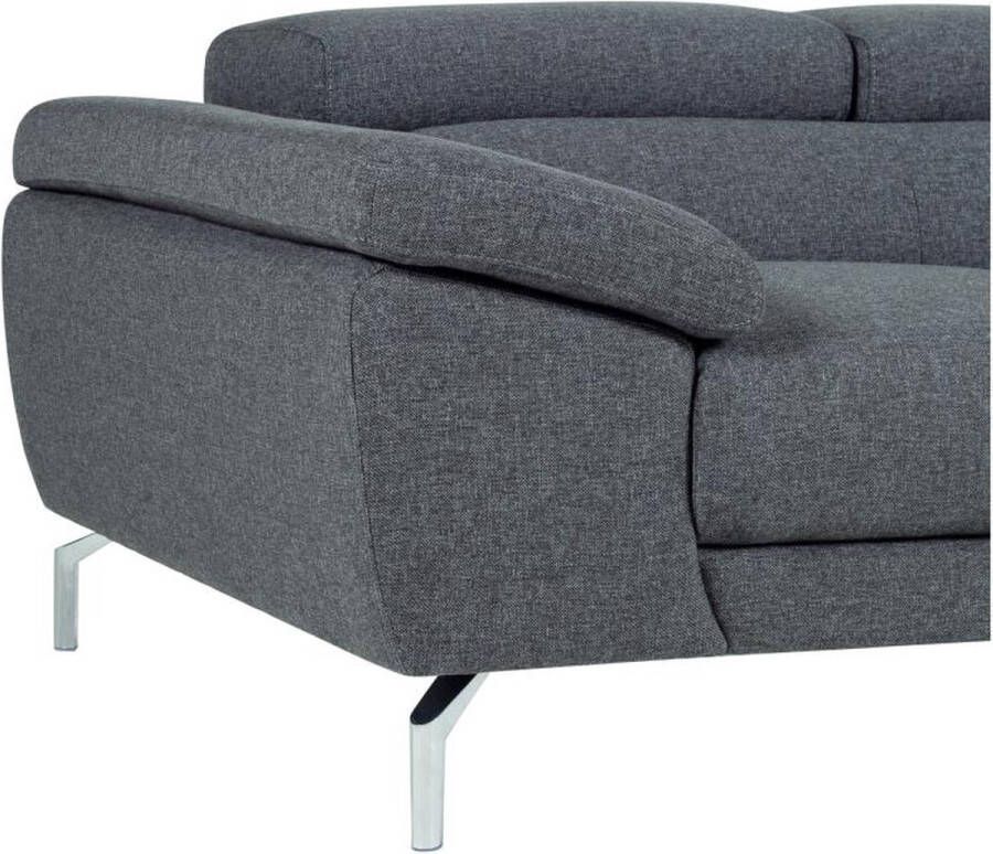 Vente-unique Tweezitsbank van stof GRETEL grijs L 177 cm x H 73 cm x D 109 cm