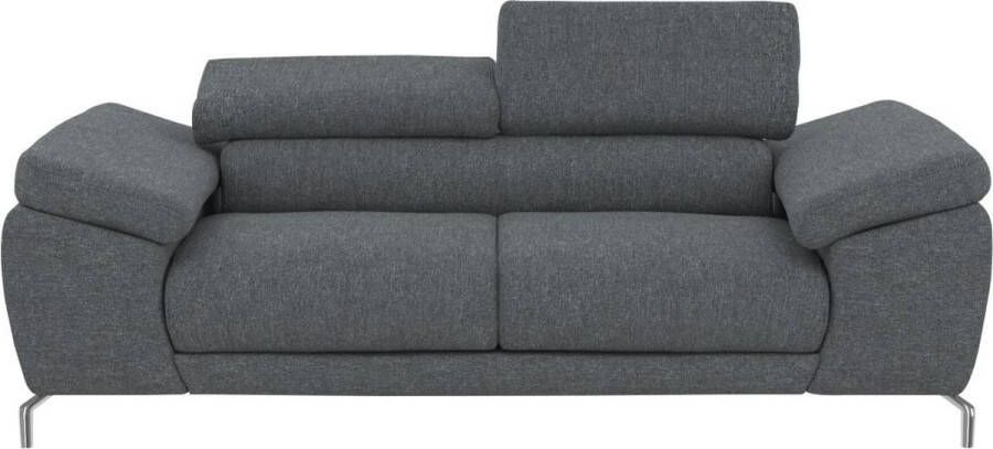 Vente-unique Tweezitsbank van stof GRETEL grijs L 177 cm x H 73 cm x D 109 cm - Foto 6