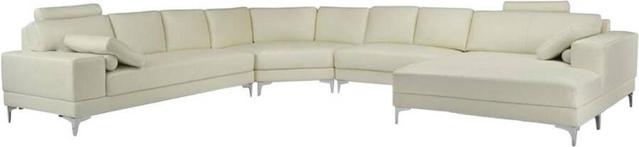 LINEA SOFA XXL zevenzitsbank hoogwaardig leer DONATELLO II ivoor hoek rechts L 386 cm x H 89 cm x D 335 cm - Foto 3