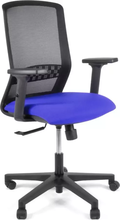 Linea bureaustoel Tekna 01 ergonomisch EN1335 multi verstelbaar max. draagvermogen 110kg zwart blauw LF-2011403