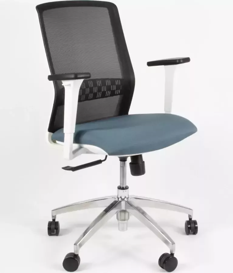Linea Tekna White 01 Bureaustoel Ergonomisch EN1335 -Multi verstelbaar- Zwart Grijs