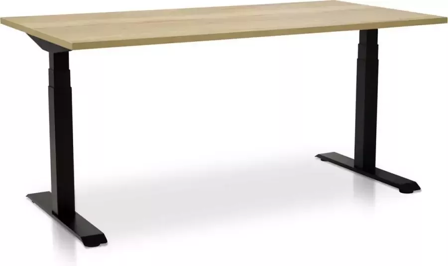 Lineaflex MRC Enkel bureau elektrisch verstelbaar hoogte instelbaar 65 130cm| Frame zwart Met memory bediening 120KG draagkracht!