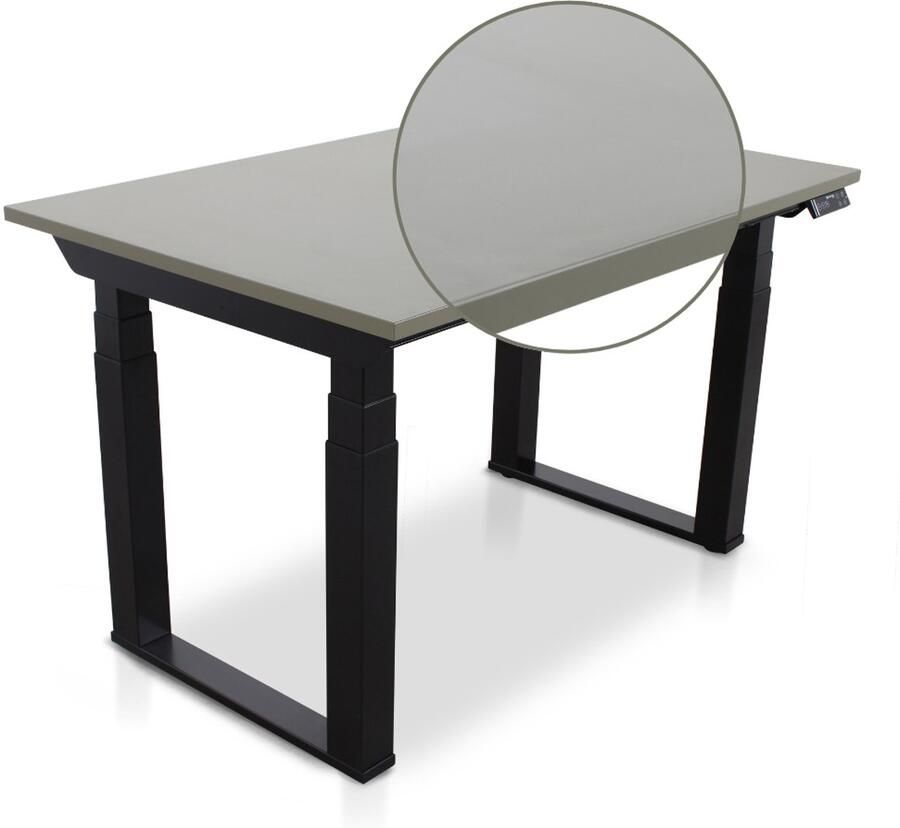 Lineaflex MRC SOLID Zit-Sta Bureau – Elektrisch Verstelbaar – 140x80 cm – Blad Forest Green – Zwart Frame – ARBO Norm NEN-EN 527 – Met memorybediening – 200 KG Draagvermogen – 130 cm Hoog