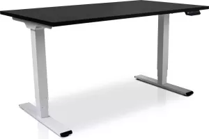 Lineaflex MRC Zit-sta bureau elektrisch verstelbaar MRC COMFORT 140 x 80 cm frame wit blad zwart eiken