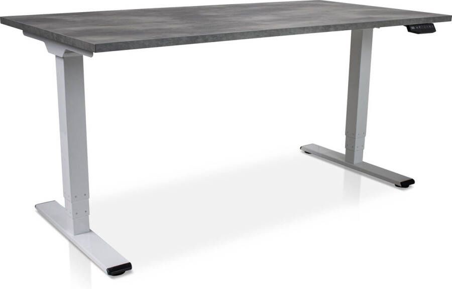Lineaflex MRC Zit-sta bureau elektrisch verstelbaar MRC COMFORT NEN-EN 527 180 x 80 cm frame wit blad betonlook - Foto 1