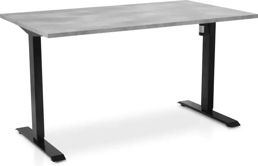 Lineaflex MRC Zit-sta bureau elektrisch verstelbaar MRC EASY 160 x 80 cm inclusief stekkerdoos en kabelklemmen frame zwart blad betonlook - Foto 1