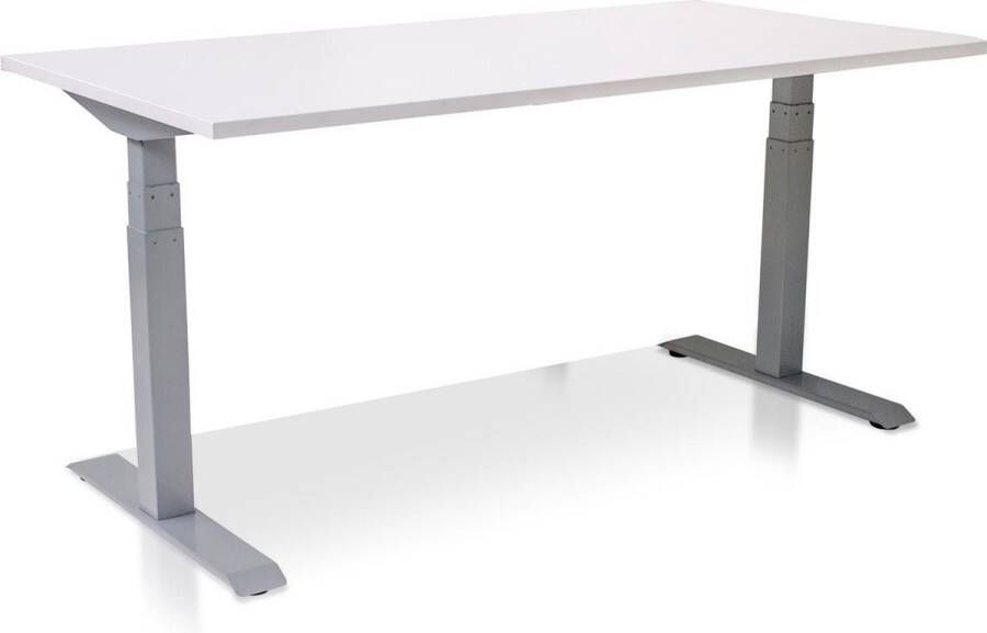 Lineaflex MRC Zit-sta bureau elektrisch verstelbaar MRC PRO NEN-EN 527 180 x 80 cm frame aluminium blad wit met kabelmanagement memory functie met USB 150kg draagvermogen - Foto 2