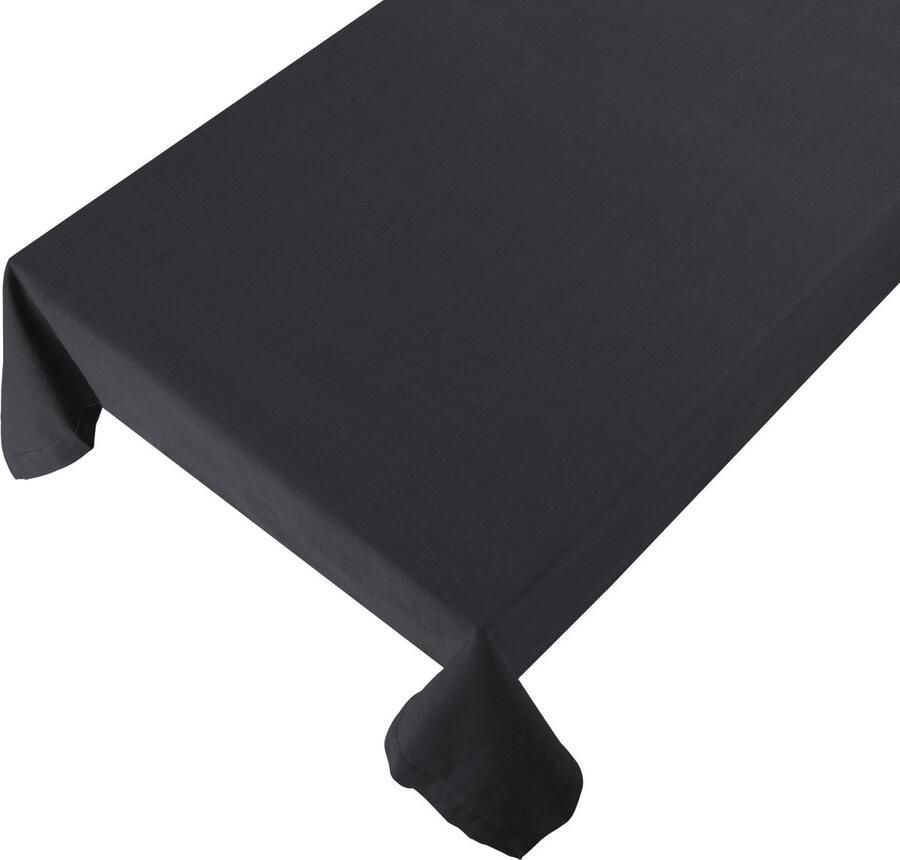 Linen & More Indi Tafelkleed Textiel zwart 140x250cm