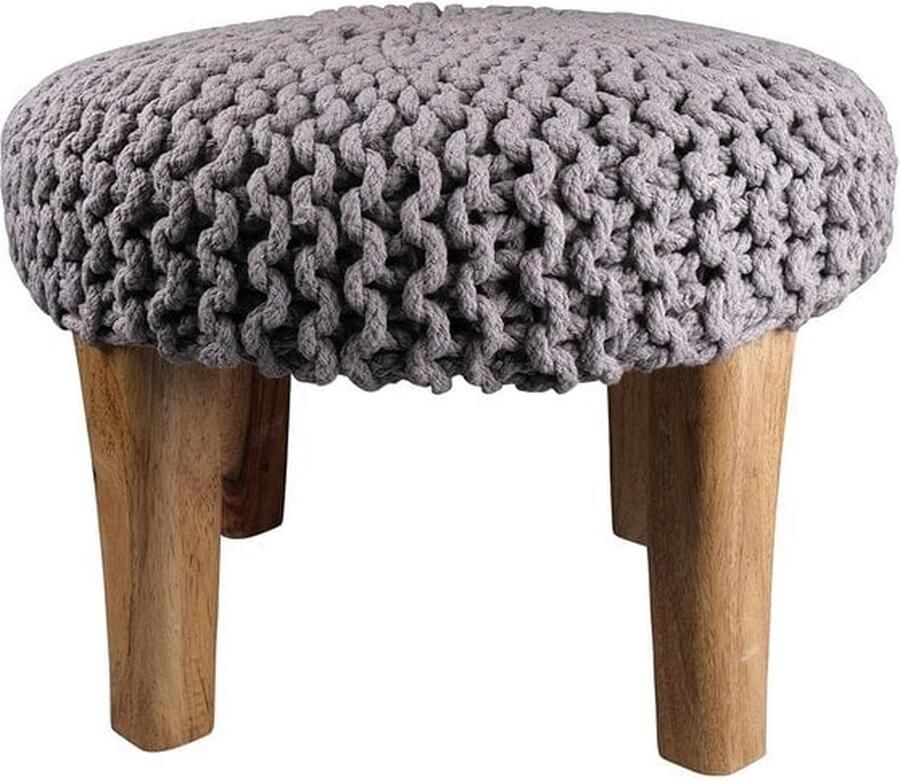 Linen & More Hoyz Knitted Footstool Dar 40 X 40 Sierkussen Voor Woonkamer Of Slaapkamer