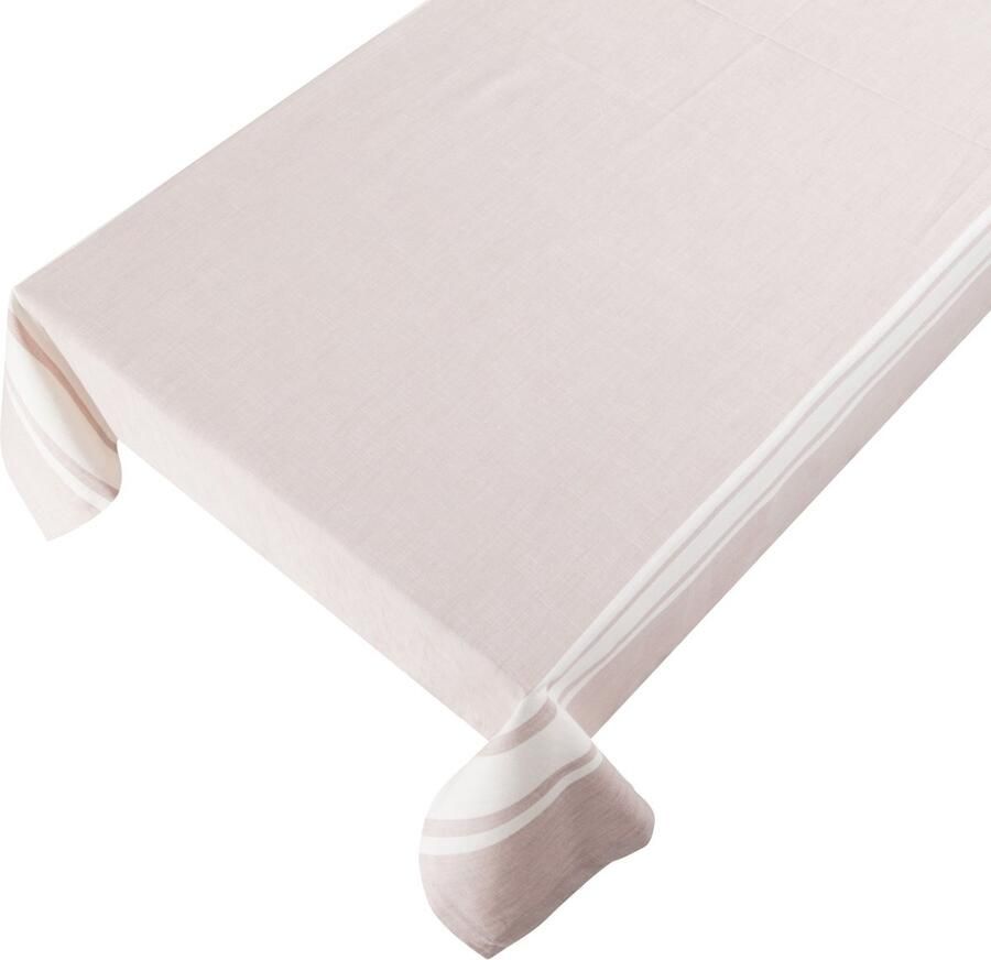 Linen & More New French Tafelkleed Textiel linen roze 140x250cm