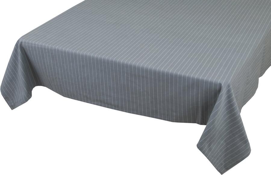 Linen & More Pinstripe Tafelkleed Textiel groen blauw 140x300cm