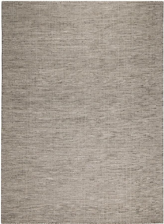 Lino Duna Grey Tapijt 200x300cm – Handgeweven Vloerkleed Handgesponnen Wol & Katoen Natuurlijk Luxueus Tapijt Woonkamer Eetkamer of Slaapkamer