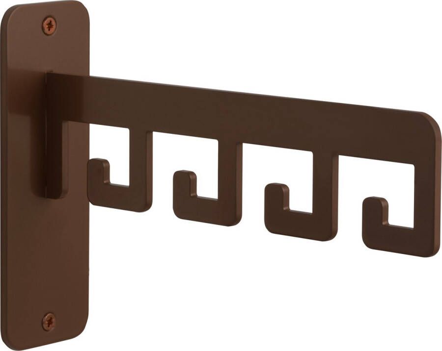 LIROdesign – Wandkapstok Metalen kapstok brons Kapstok hangend 4 haken