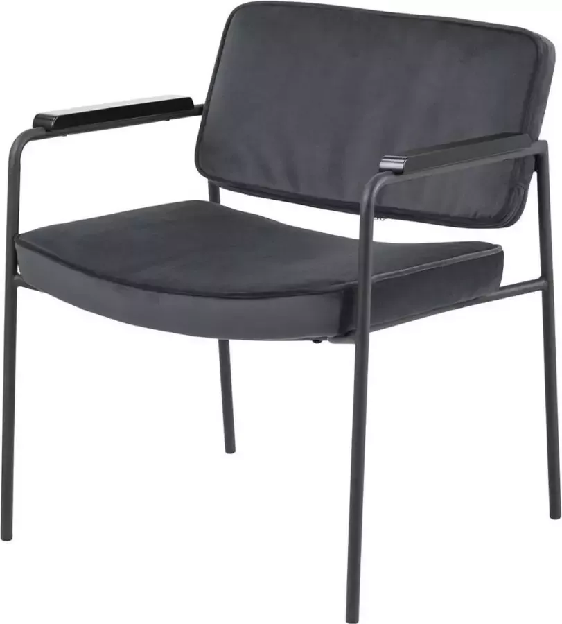 Lisomme Bibi velvet fauteuil donkergrijs - Foto 1