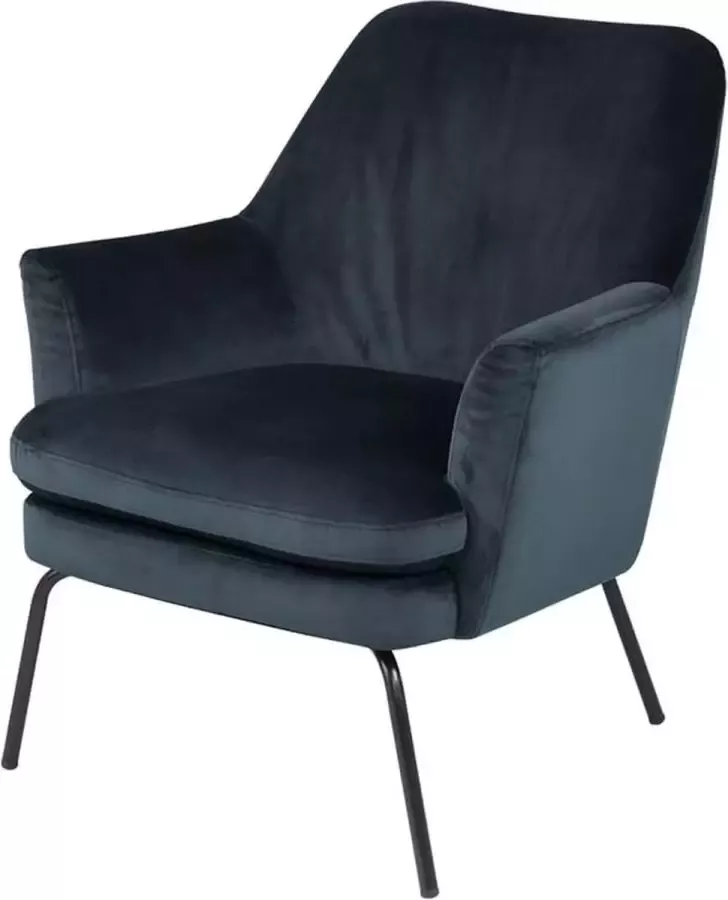 Lisomme Jez velvet fauteuil donkerblauw - Foto 1