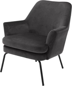 Lisomme Jez velvet fauteuil donkergrijs