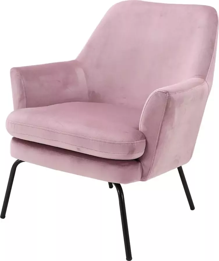Lisomme Jez velvet fauteuil roze - Foto 1