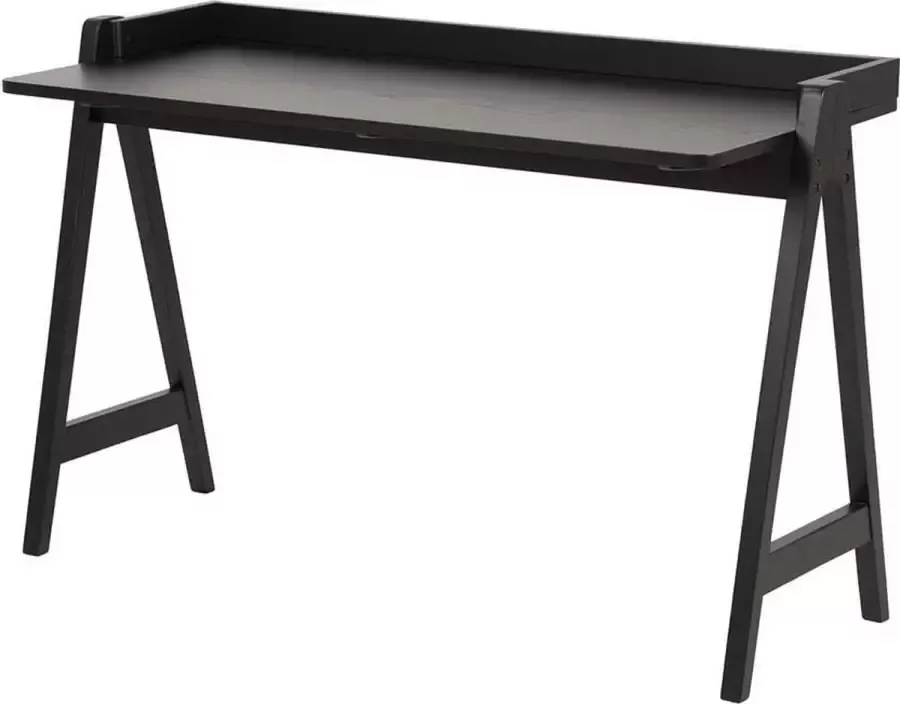 Lisomme Lieke houten bureau zwart 127 x 80 cm - Foto 1