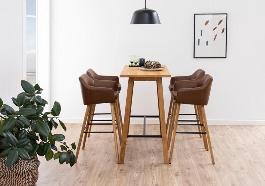 Lisomme Axel barkruk kunstleer cognac 79 cm