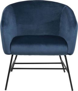 Lisomme Lissy velvet fauteuil donkerblauw