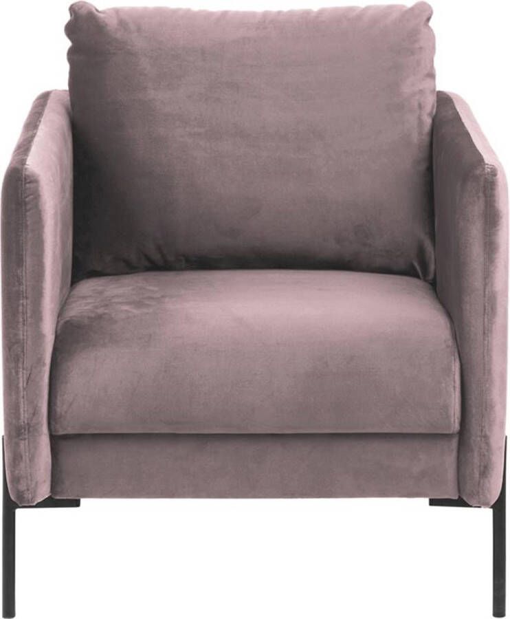 Lisomme Lynn velvet fauteuil roze - Foto 1