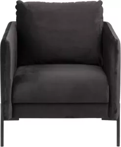 Lisomme Lynn velvet fauteuil zwart