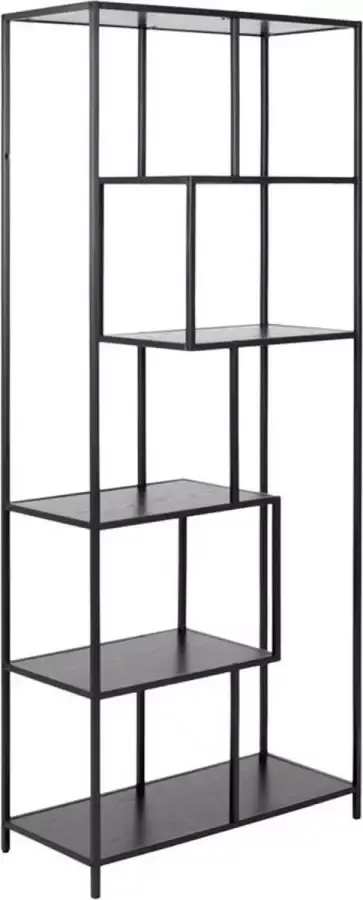 Lisomme Vic industriële houten boekenkast B77 x D35 x H185 cm