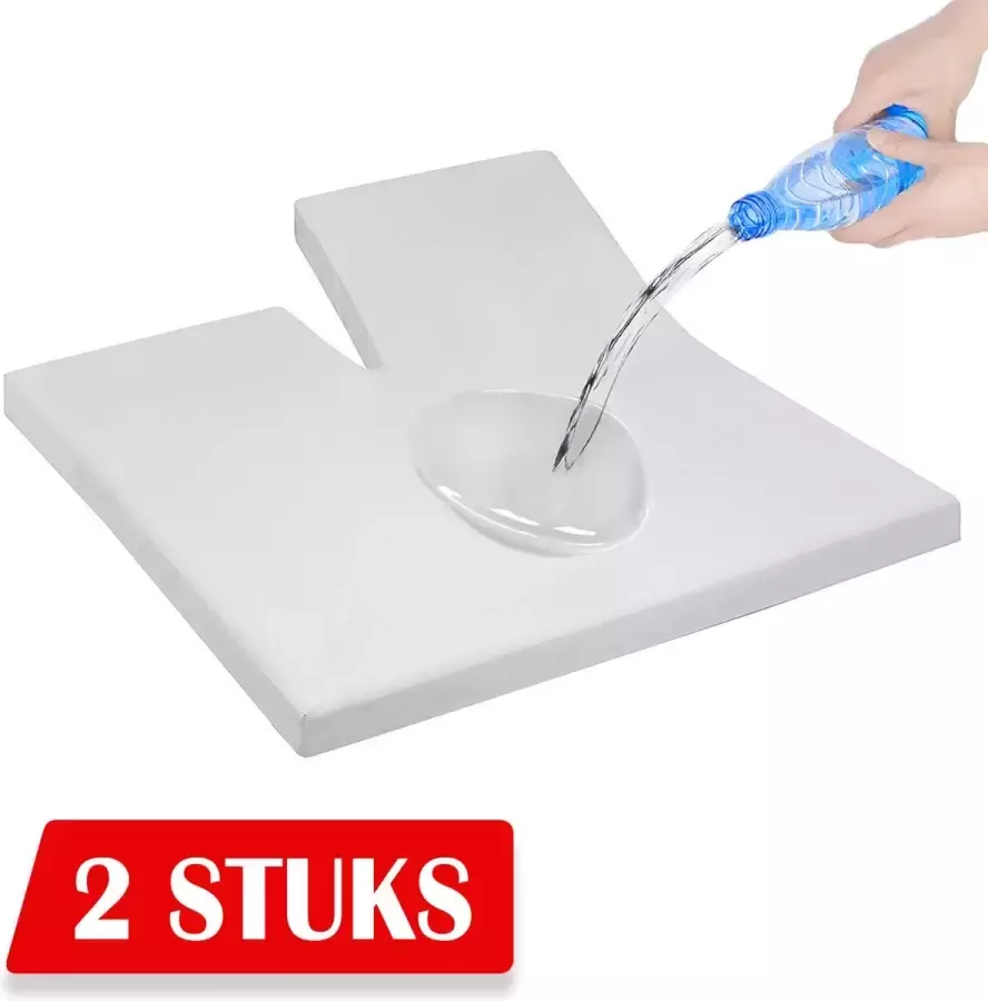 Litalente 2x Split topper Beschermer Waterdicht Hoeslakenbadstof Antibacteriëel Rondom Elastiek Wit Waterdichte Matras Beschermer Incontinentie Matrasbeschermer 180 x 200