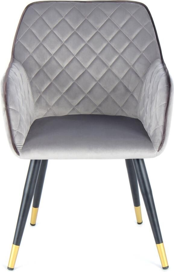 Litecommerce Floraya Vietavie stoel Amino Grijs Zwart 61x59x86cm (LxBxH) Belastbaar gewicht tot 120KG - Foto 4