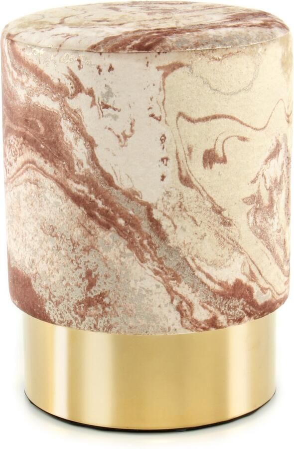 Kayoom Zithocker Kruk Gipsy 325 stijlvolle zitkruk ronde vorm stijlvol ontwerp veelzijdig ruimtebesparend veelzijdig inzetbaar zachte bekleding (1 stuk) - Foto 8