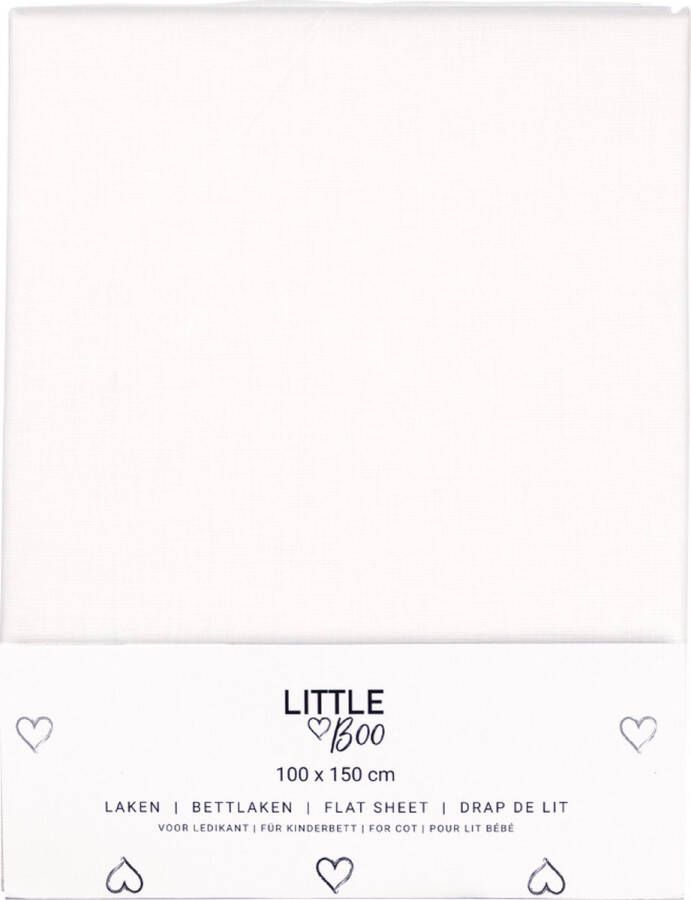 Little Boo Laken Ledikant Uni White 100x150