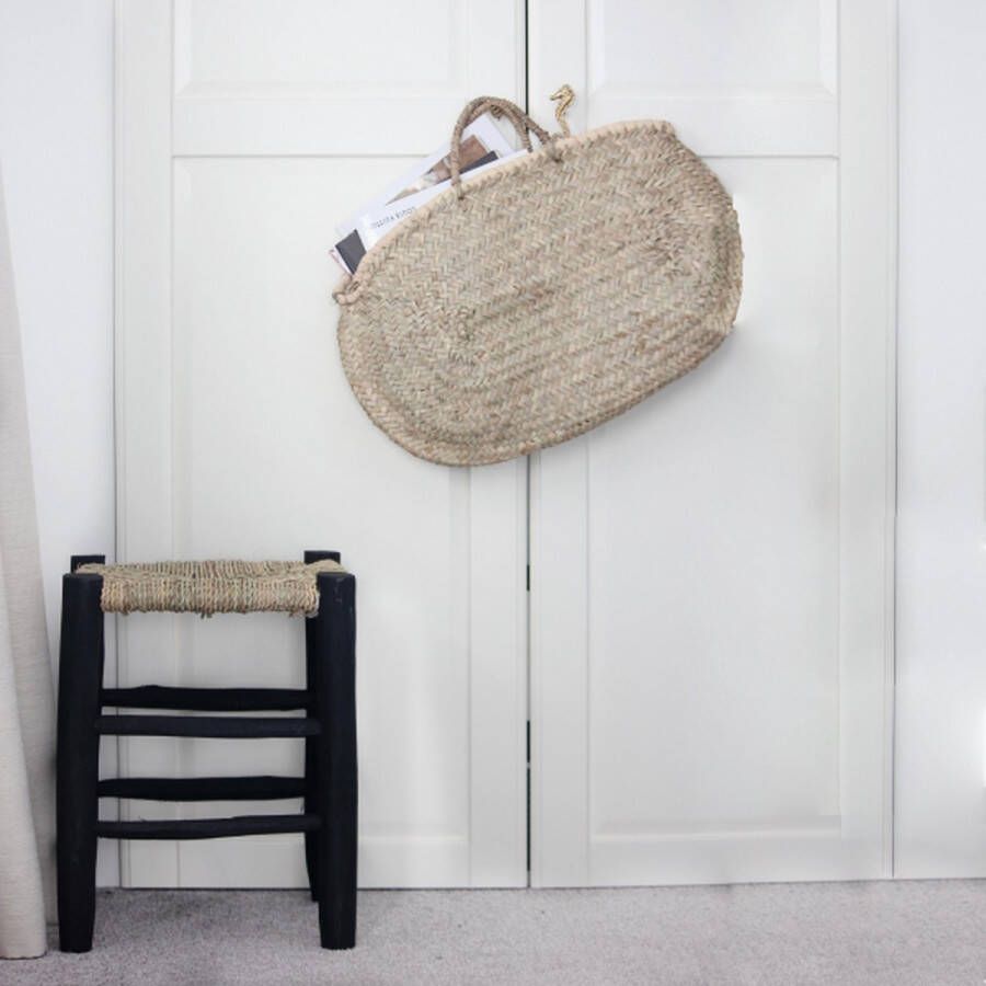 Little Lofts Marokkaans rattan kruk zwart Interior