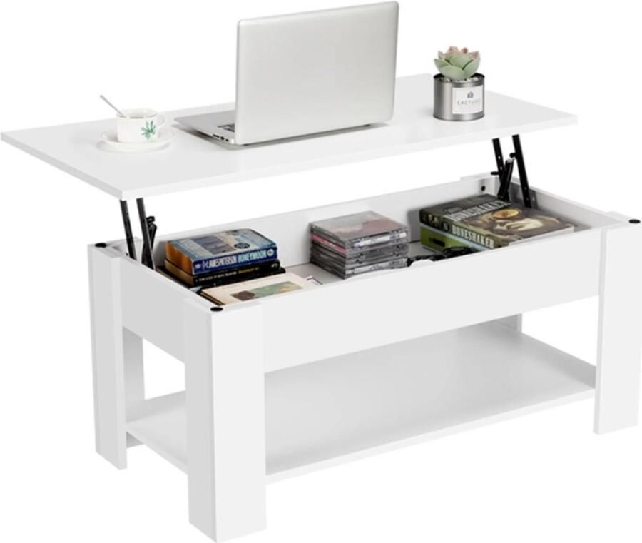 Little Stuff Salontafel met in hoogte verstelbaar blad salontafel Wit