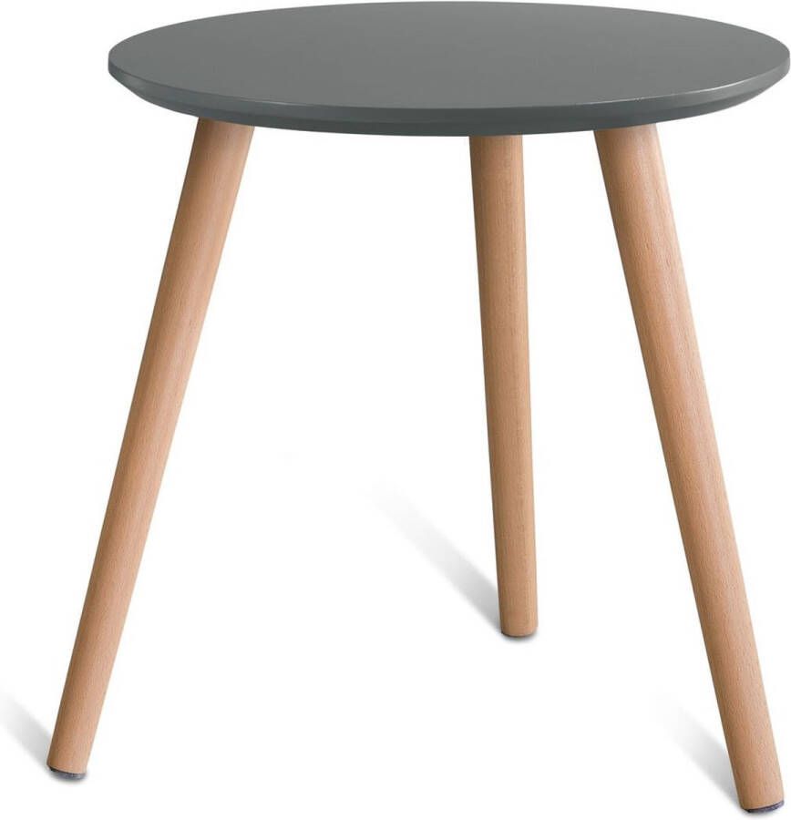 Livarno home Bijzettafel Rond Hout Antraciet VI Online s