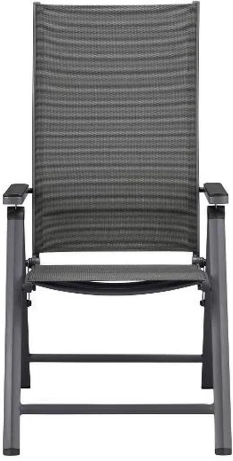 Livarno home Houston Standen tuin stoel Aluminium Grijs Inklapbaar 7 standen