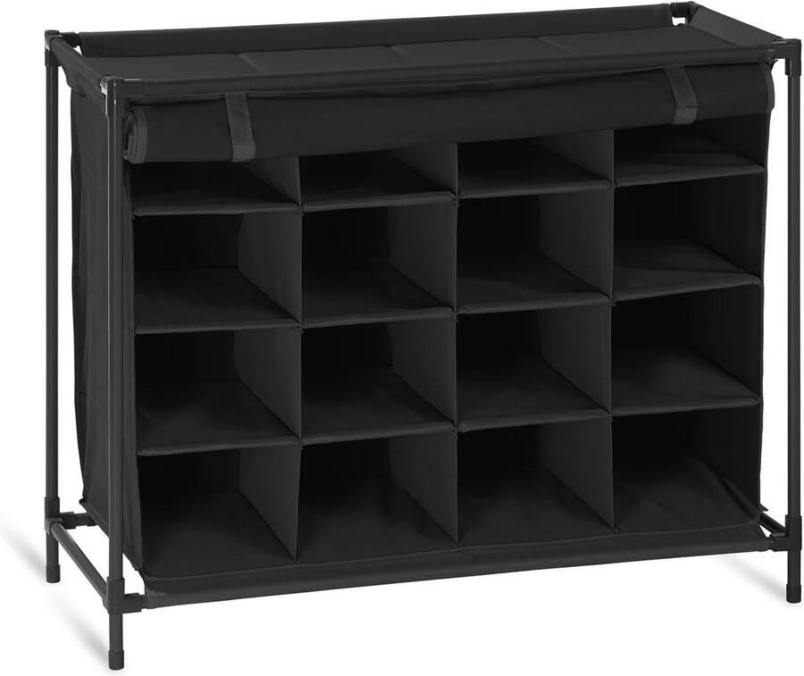Livarno home Schoenenrek Zwart Max. 16 paar schoenen Uitbreidbaar naar 2 op elkaar