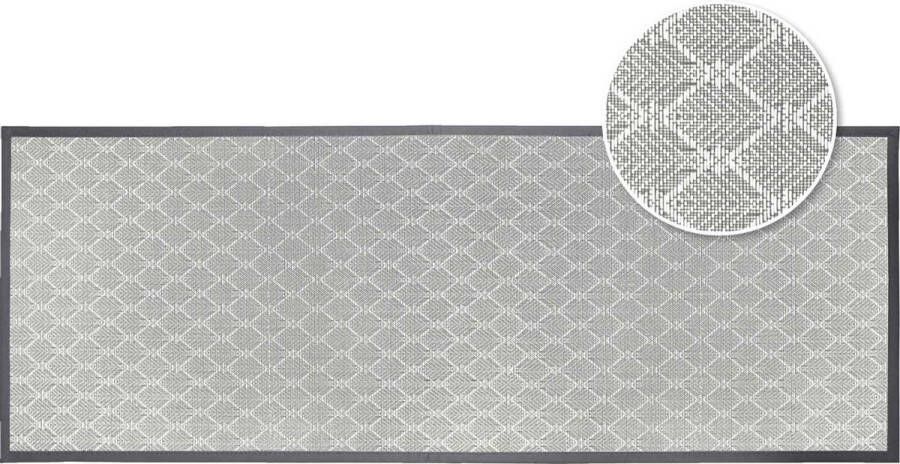 Livettti.NL Livetti Vloerkleed Rechthoek Mat Gangmat 40x120 Woven Pvc Triano Taupe