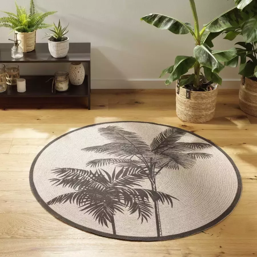 Livettti.NL Livetti Vloerkleed Rondmat 120cm Tropic