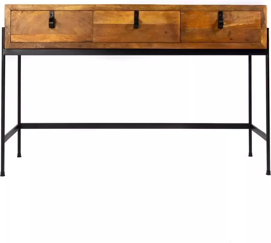 Livin24 Industriële sidetable Woody mangohout.