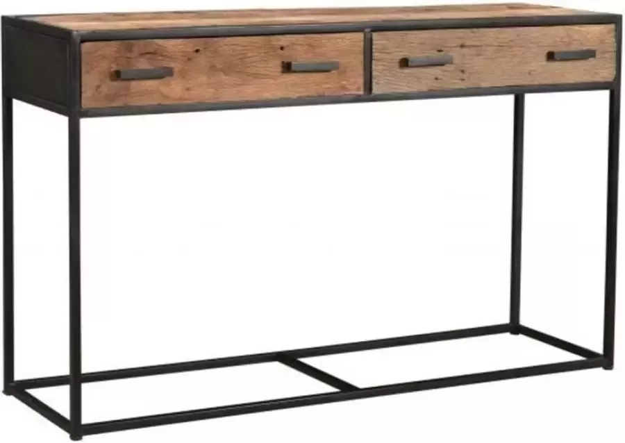 Livin24 Industriële sidetable Yara robuust hout.
