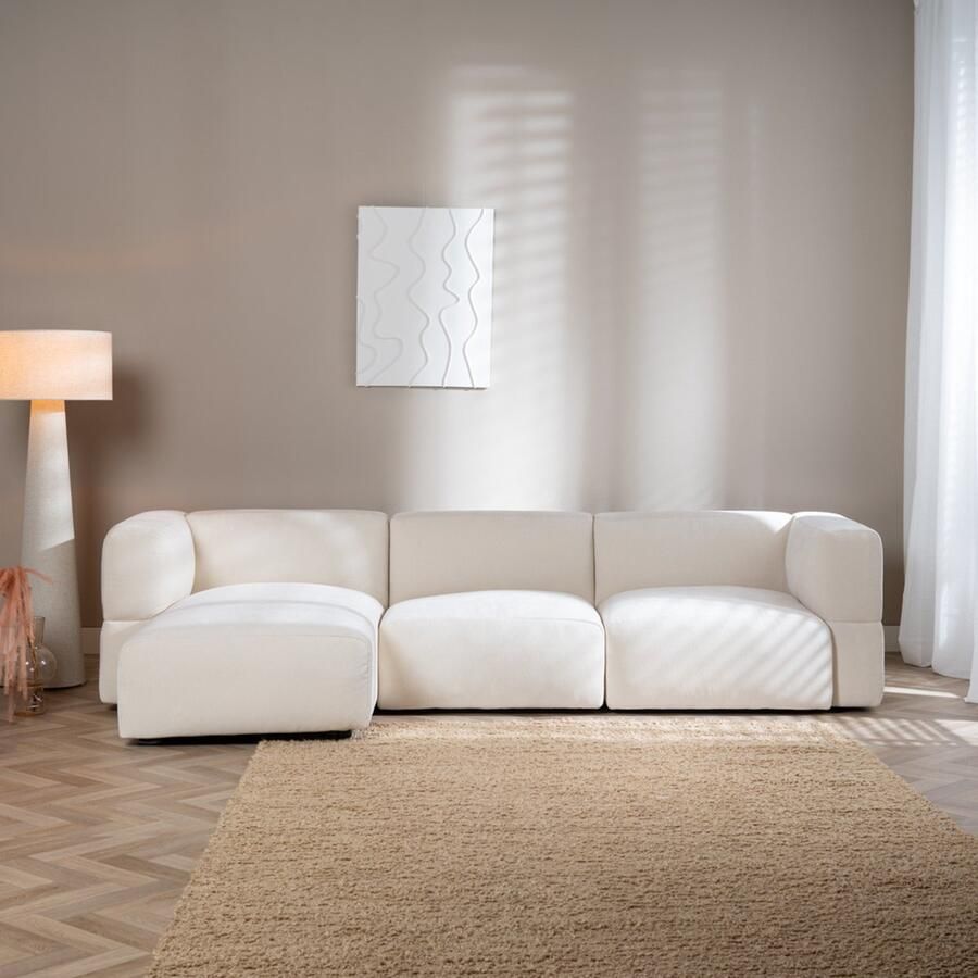 Livin24 Bronx71 Scandinavische hoekbank Karla off white links 3-zits - Foto 2