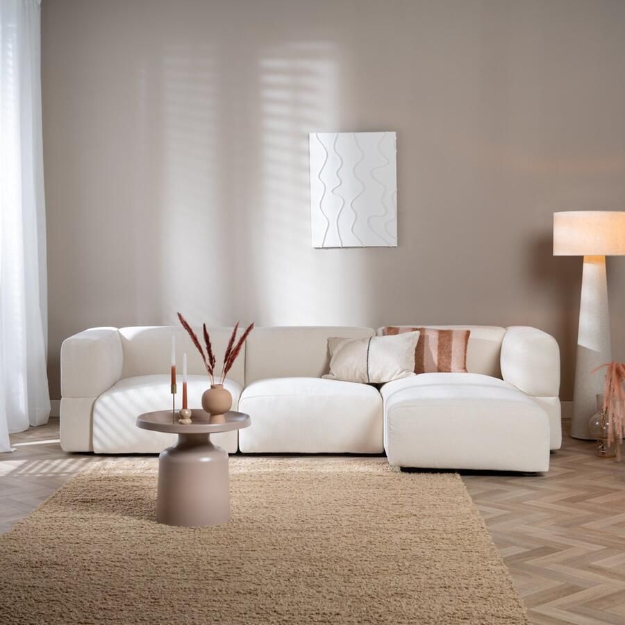 Livin24 Scandinavische hoekbank Karla off white rechts 3-zits. - Foto 2