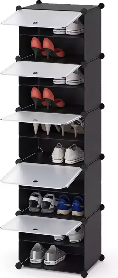 Living Nine Schoenenkast Zwart 20 Paar Schoenen Schoenenrek