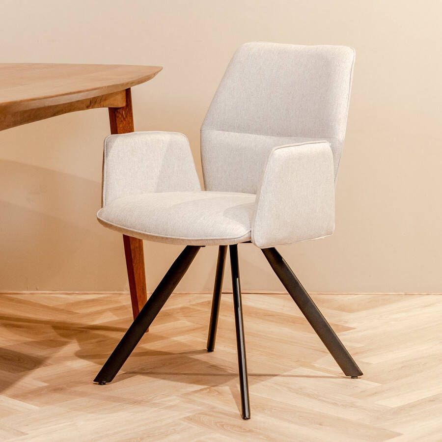 Livingfurn Eetkamerstoel Diana Beige