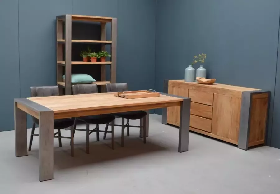 Livingfurn Eetkamertafel Industrial 220x100 cm